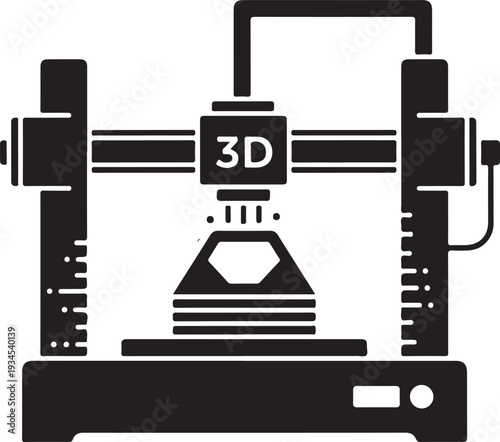 3D printing technology machine creating object layer by layer with precision engineering process