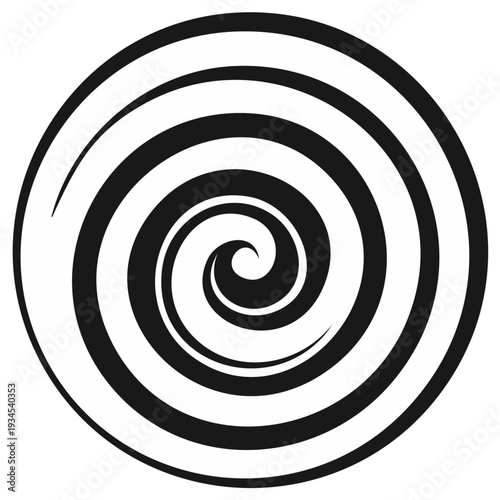 Abstract Black and White Spiral Swirl Pattern