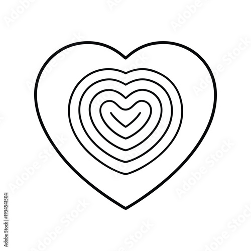 heart fingerprint line art