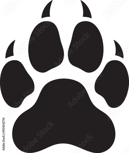 Black bear paw print