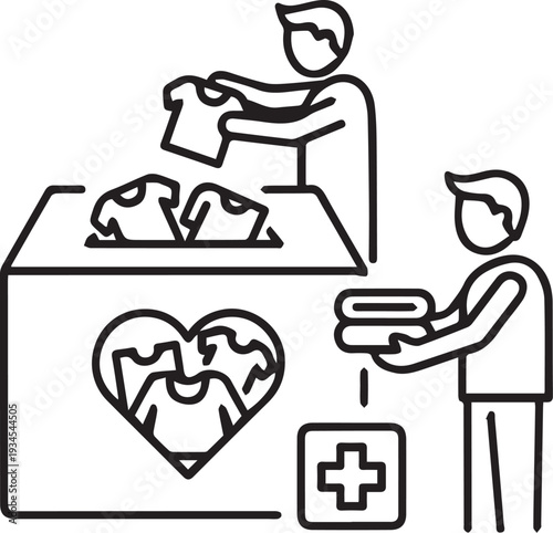 Donation and medical aid distribution