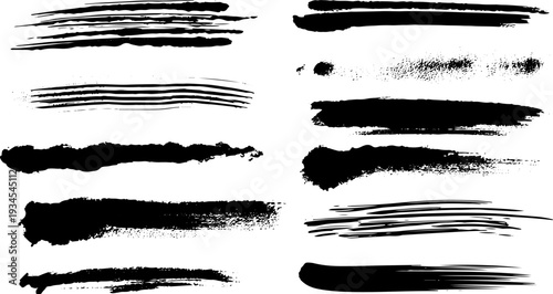Wallpaper Mural Vector Grunge Paintbrush Stroke Templates Collection, Dirty Ink Brush Lines and Textured Paint Strokes Set for Modern Design, Background Decoration and Creative Artwork Use. Torontodigital.ca
