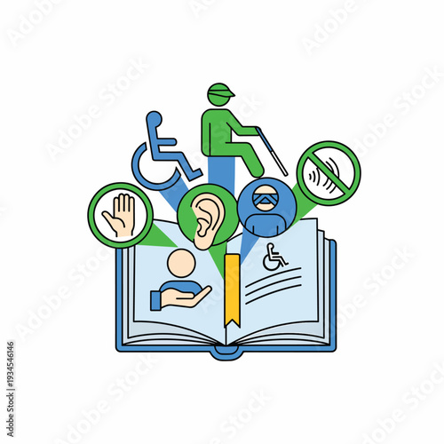 Accessibility signs and symbols icons.