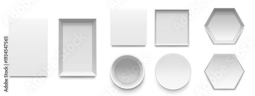 Blank 3D UI Frames and Buttons Set on Checkerboard