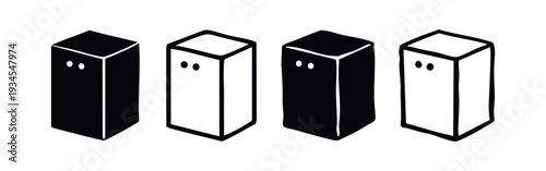 Isometric Mobile Phone Back View Icons