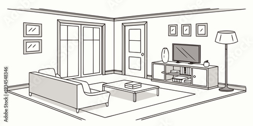 A cozy living room with a comfortable sofa, a television, and a fireplace.