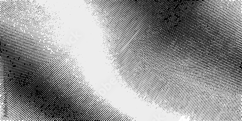 Abstract halftone pattern with swirling shapes and grayscale tones
