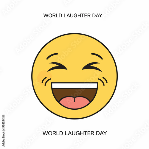 Smiling Face with Laughter Expression.