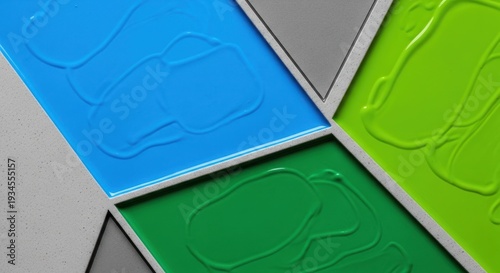 Wallpaper Mural Vibrant colorful paint swatches show thick textured applications on a. Torontodigital.ca