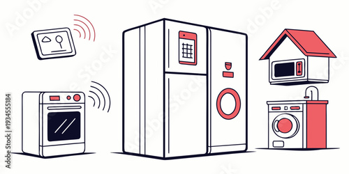 Smart home appliances connected to a central control system for automation