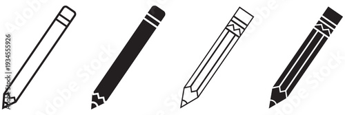 Pencil icon Line graphics illustration symbol