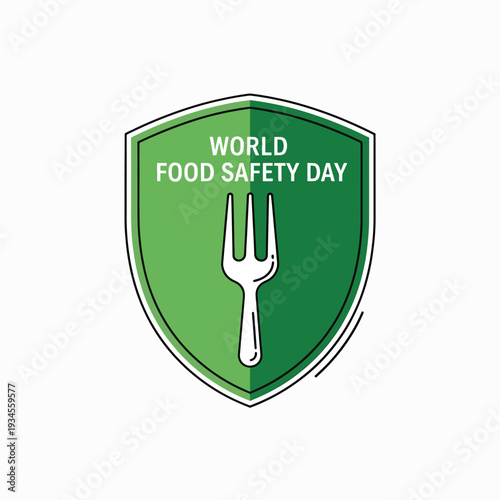 World Food Safety Day Shield Logo Design.
