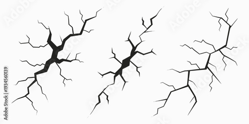 Abstract black and white illustration of three interconnected neuron-like structures