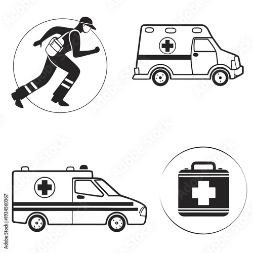 Emergency medical response icons
