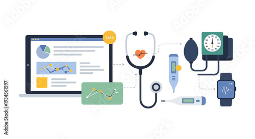 Digital Health Ecosystem: Remote Patient Monitoring, SaaS Platform, Medical Data Analysis & Wearable Technology