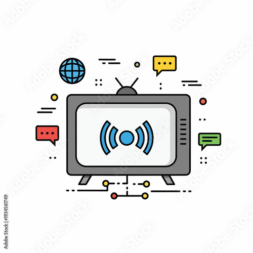 Television Broadcasting Signal Transmission Media Communication.