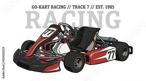 Go-kart Racing Vector Illustration