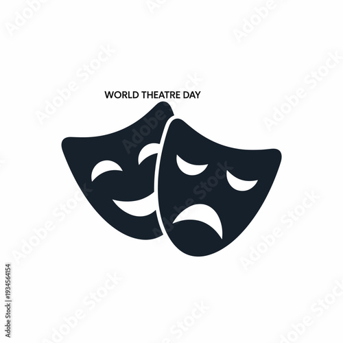 Theatre Masks Comedy Tragedy Symbols.