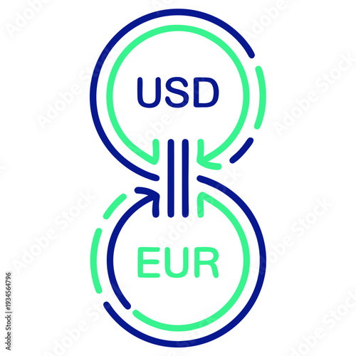 Usd and eur currency exchange symbol