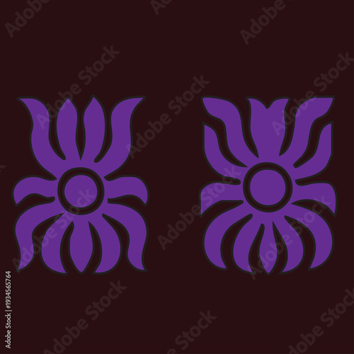 Seamless vector illustration of an abstract floral mandala pattern featuring geometric green nature elements and psychedelic fractal ornaments in a round digital art wallpaper design