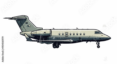Private Jet Illustration
