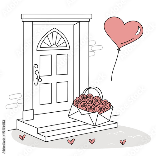 A heartwarming delivery of roses at a home