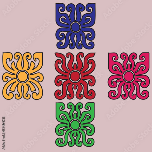 Seamless vector pattern illustration featuring an abstract floral background with a vintage pink ornament design and nature-inspired leaf elements for elegant summer wallpaper decoration