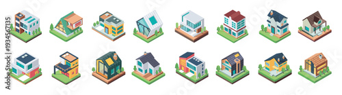 commercial buildings icons