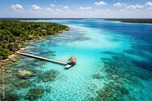 Vibrant Bacalar Lagoon Seven Color Waters Mexico