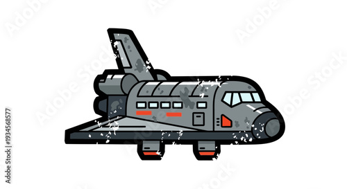 Cartoon Space Shuttle Illustration