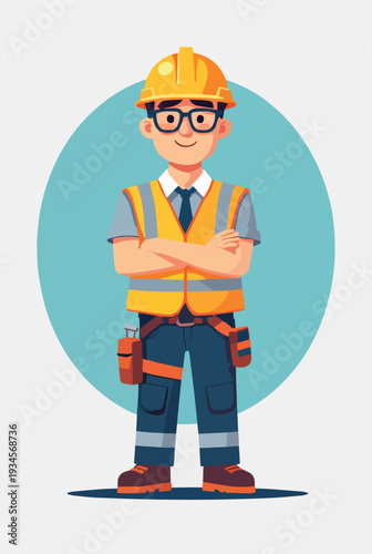 ingegnere lavoratore o tecnico edile o impianti o altro che lavora in tuta da lavoro con elmetto vettoriale  