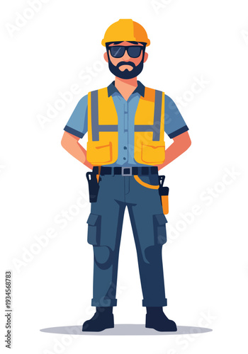 ingegnere lavoratore o tecnico edile o impianti o altro che lavora in tuta da lavoro con elmetto vettoriale  