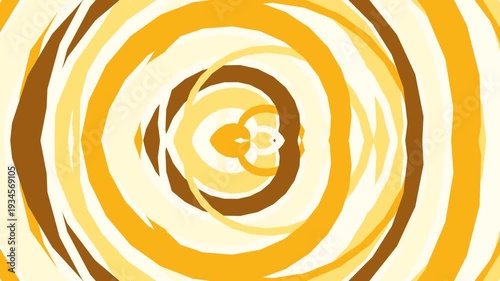 Swirling Golden Brown Rings Forming a Psychedelic Tunnel Effect
