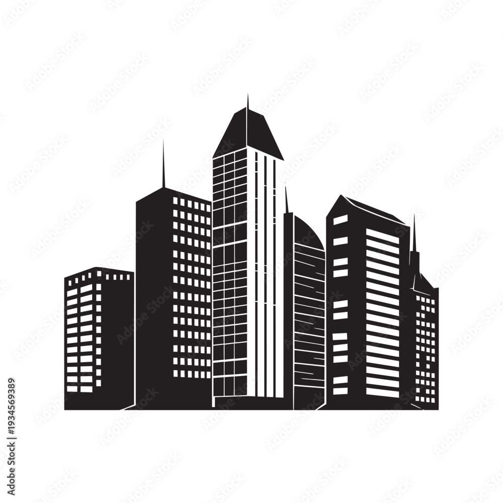 Fototapeta premium vector illustration of city
