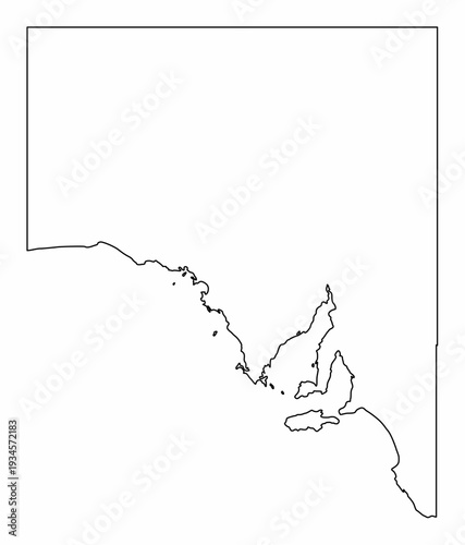 South Australia outline map