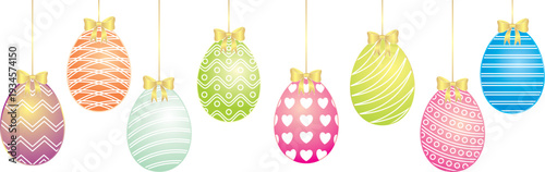 Beautiful colorful Easter egg illustration for Easter day