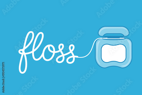 Floss dental hygiene tooth thread for healthy gums and teeth care
