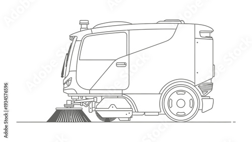 City Street Sweeper: The streamlined street sweeper, designed for efficient city cleaning, epitomizes modern urban maintenance, embodying the seamless blend of functionality and advanced design.