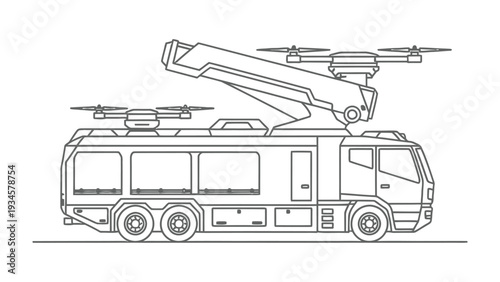 Drone-Integrated Vehicle: A cutting-edge vehicle integrates drone technology, showcasing innovation in transportation and aerial capabilities. 