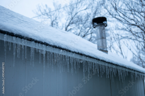 icicles on a roof