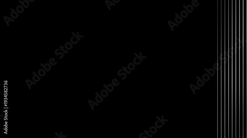 opening vertical aluminum blinds isolated on a transparent background, motion design texture decoration with alpha channel, green screen overlay