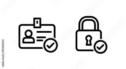 Verified Identity and Secure Login Approval Checkmark Icons
