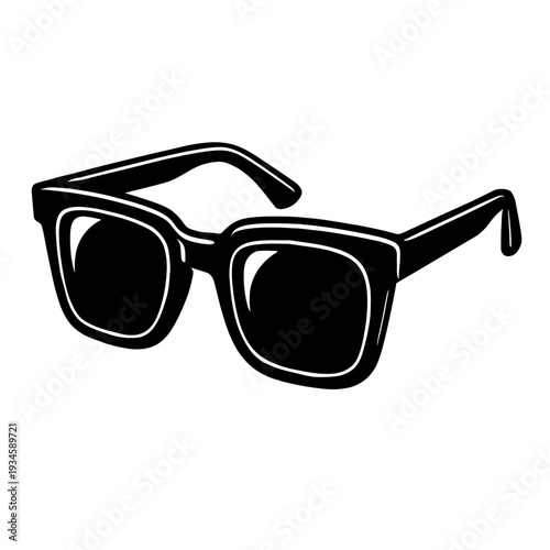 Square Frame Sunglasses Icon Vector - Modern and Stylish Eyewear Graphic