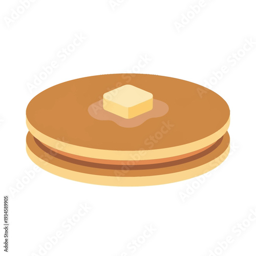 Stack of pancakes with butter on top.
