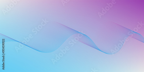 Abstract glowing wave lines on dark blue background. Dynamic wave pattern. Modern flowing wavy lines. Futuristic technology concept. vektor