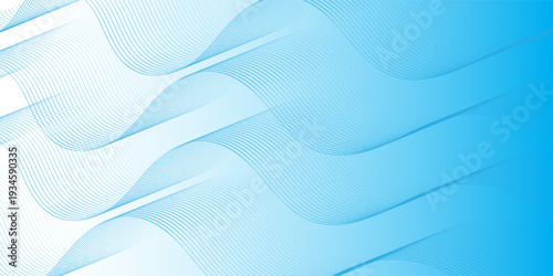 Abstract glowing wave lines on dark blue background. Dynamic wave pattern. Modern flowing wavy lines. Futuristic technology concept. vektor