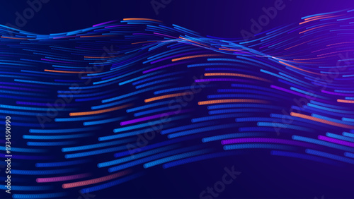 AI-Powered Data Science Composition for Corporate Visuals. Blue Background for Tech Reports, Business Strategy Documents, and Digital Templates.