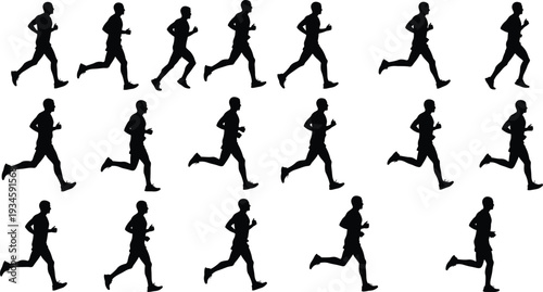 vector silhouettes of women