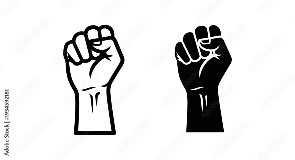 Fototapeta premium A powerful symbol of unity and solidarity with raised fists