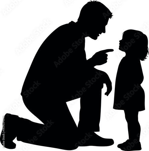 Heartwarming father's day silhouette of a father and child sharing a loving moment